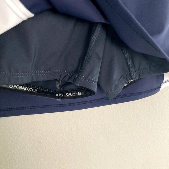 Foray Golf Color Blocked Side Panel 15.5" Skort - Navy Blue White - Medium - Picture 5 of 10